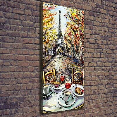 Vertikálny foto obraz na plátne Raňajky v Paríži