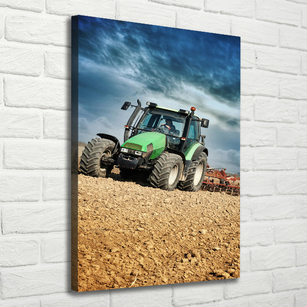 Vertikálny moderný obraz canvas na ráme Traktor