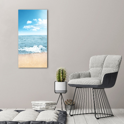 Vertikálny foto obraz na plátne Pláž a more