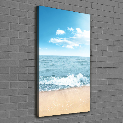 Vertikálny foto obraz na plátne Pláž a more