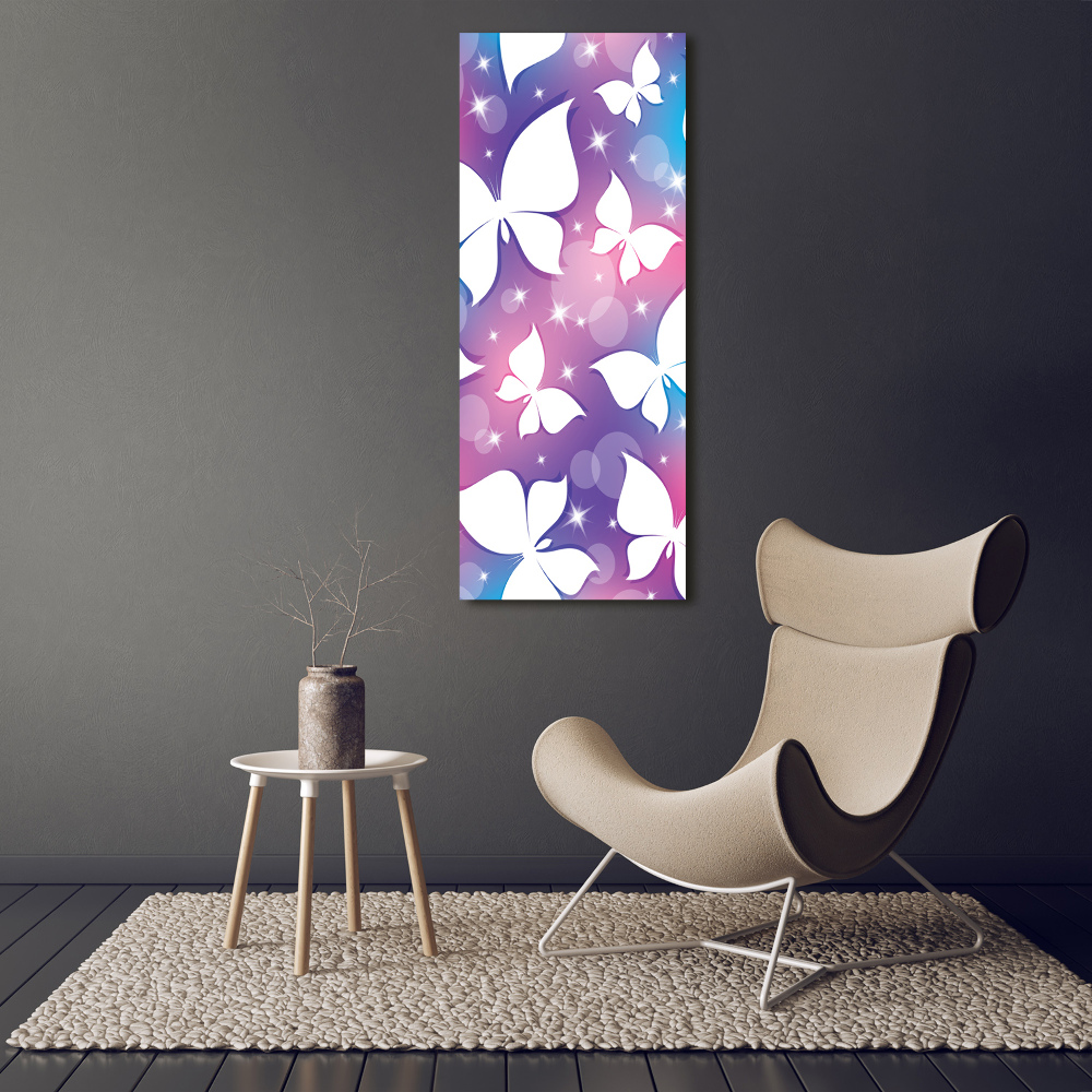Vertikálny moderný fotoobraz canvas na ráme Motýle