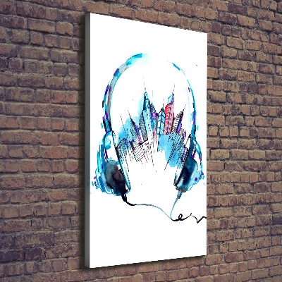 Vertikálny foto-obraz canvas do obývačky Muzika mesta