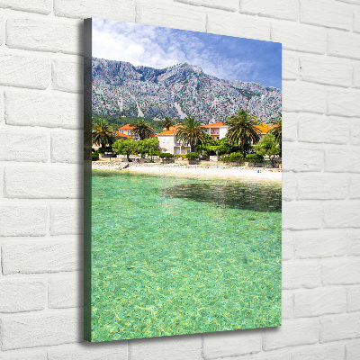 Vertikálny foto obraz na plátne Pláž Chorvatsko