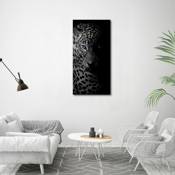 Vertikálny moderný obraz canvas na ráme Leopard