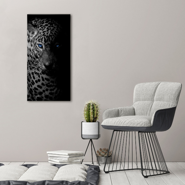 Vertikálny moderný obraz canvas na ráme Leopard