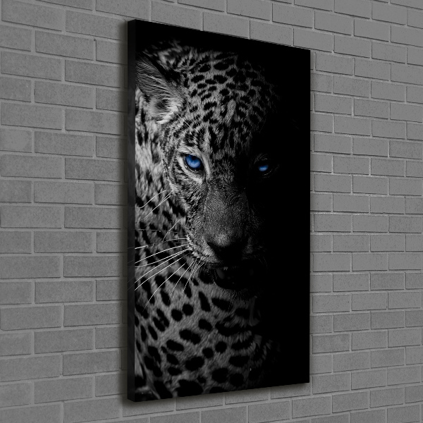 Vertikálny moderný obraz canvas na ráme Leopard