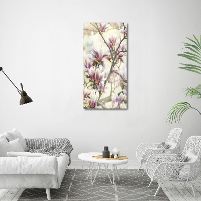 Vertikálny foto obraz na plátne do obývačky Magnolie