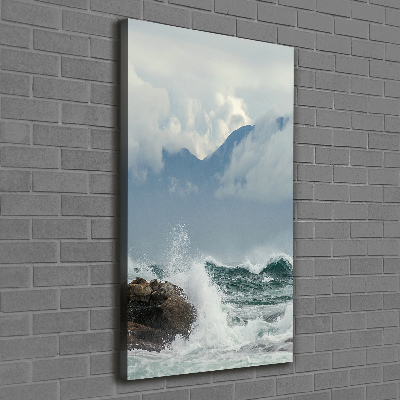 Vertikálny foto obraz na plátne Rozbúrené more