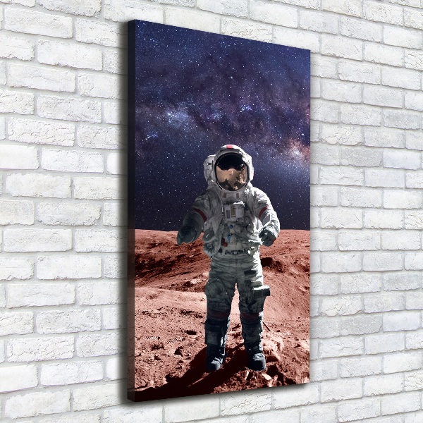 Vertikálny foto obraz na plátne do obývačky Astronauta