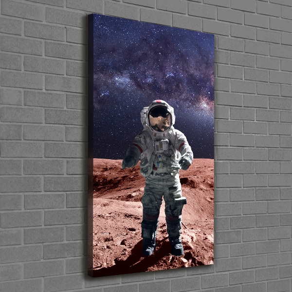 Vertikálny foto obraz na plátne do obývačky Astronauta