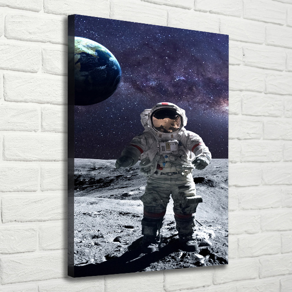 Vertikálny foto obraz na plátne do obývačky Astronauta