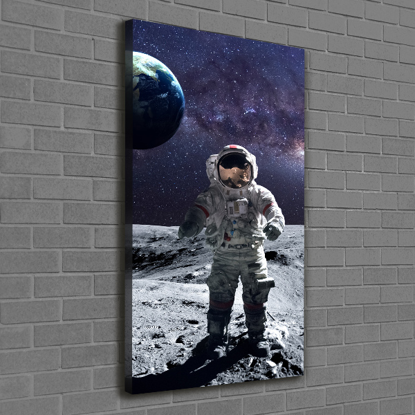 Vertikálny foto obraz na plátne do obývačky Astronauta