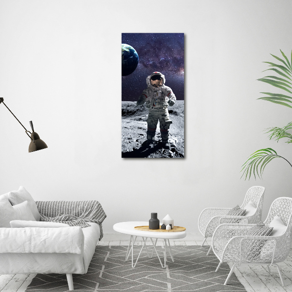 Vertikálny foto obraz na plátne do obývačky Astronauta