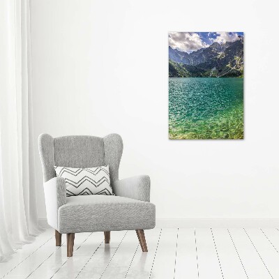 Vertikálny foto obraz na plátne Jazero v horách