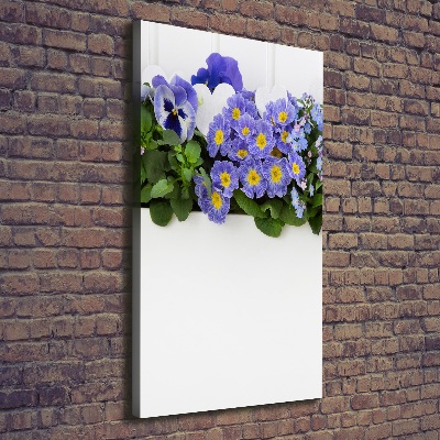 Vertikálny foto obraz na plátne Fialové kvety
