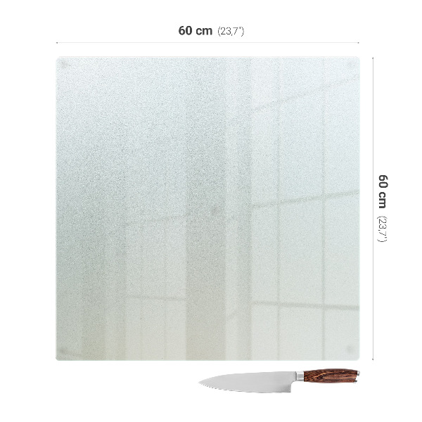 Sklenený kryt za sporák so štvorcovým tvarom a polopriehľadným sklom