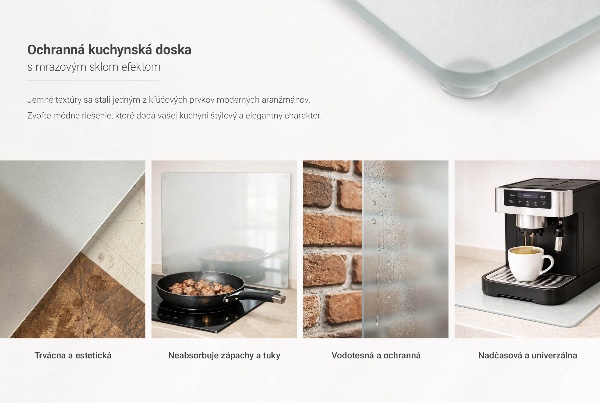 Kryt na indukčnú dosku Dvojdielny polopriehľadný