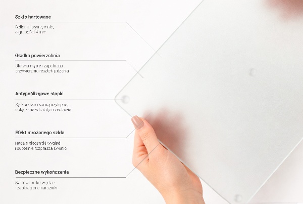 Kryt na indukčnú dosku z dvoch častí s polopriehľadným prevedením