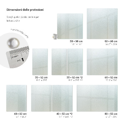 Kalené sklo za sporák Obdĺžnikové polopriehľadné
