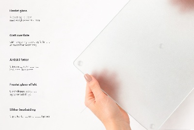 Kalené sklo za sporák s obdĺžnikovým tvarom v polopriehľadnom prevedení