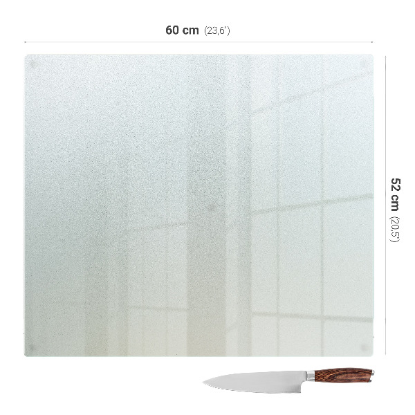 Kalené sklo za sporák s obdĺžnikovým tvarom v polopriehľadnom prevedení