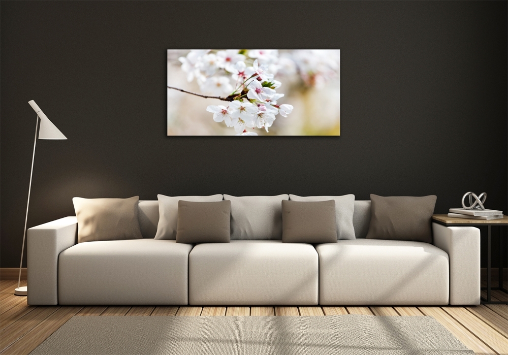 Foto-obraz fotografie na skle kvety višne