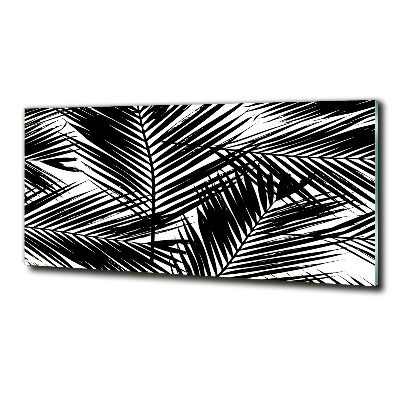 Foto obraz sklo tvrzené lístie palmy