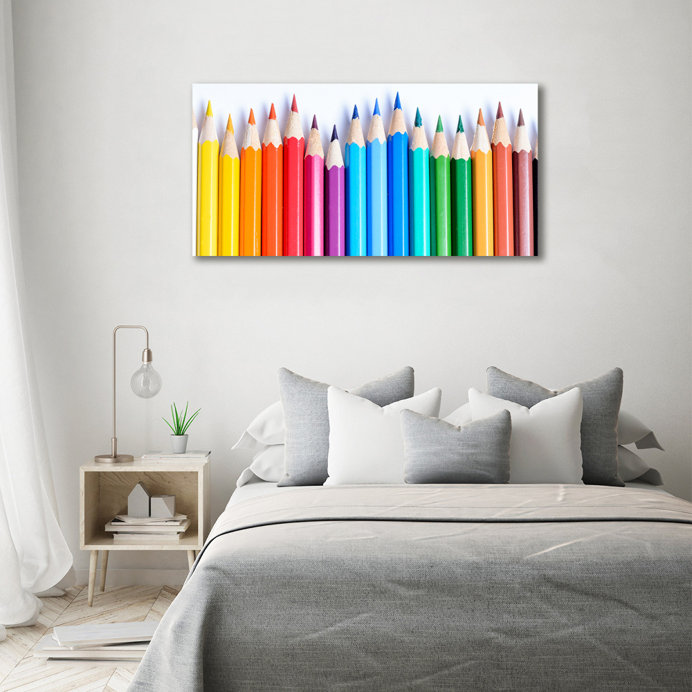 Moderný foto obraz na stenu farebné pastelky