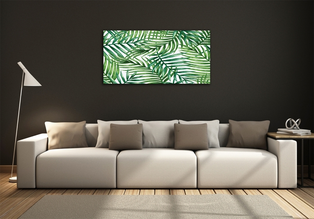 Fotoobraz na skle lístie palmy