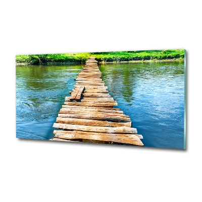 Fotoobraz na skle drevený most