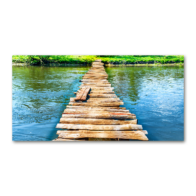 Fotoobraz na skle drevený most