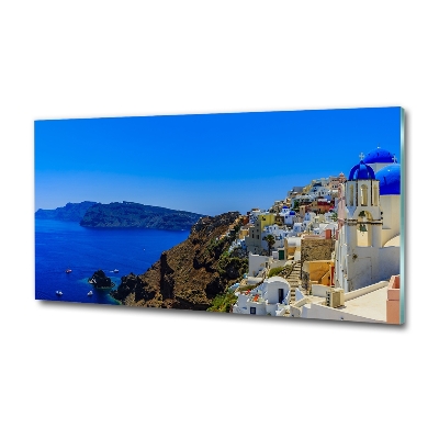 Foto obraz sklenený horizontálny Santorini Grécko