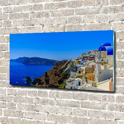 Foto obraz sklenený horizontálny Santorini Grécko