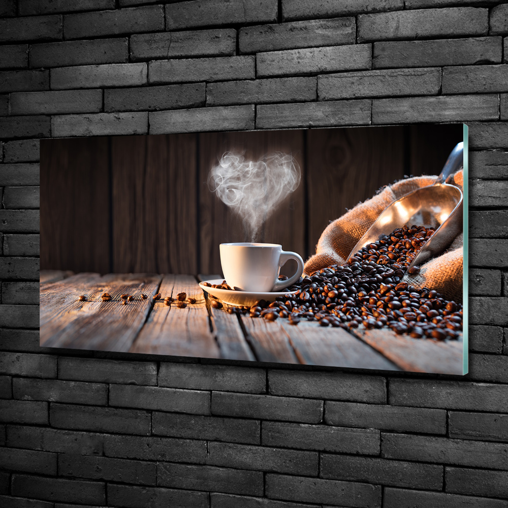 Foto-obraz fotografie na skle šálka kávy