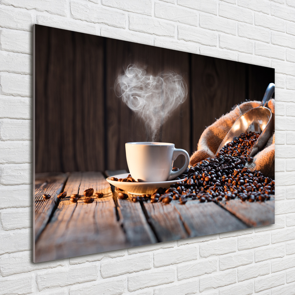 Foto-obraz fotografie na skle šálka kávy