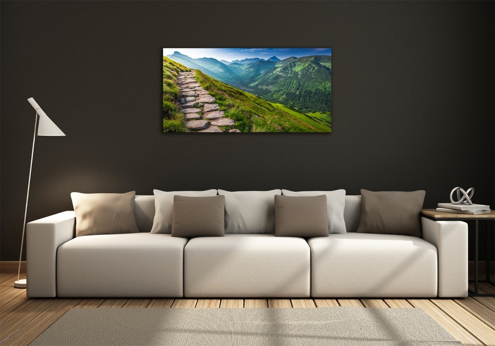 Foto obraz sklenený horizontálny Chodník v Tatrách