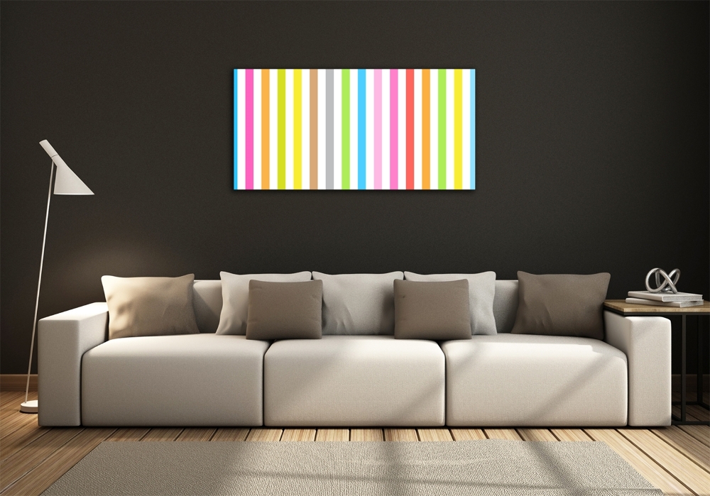 Foto obraz sklo tvrzené farebné pásky