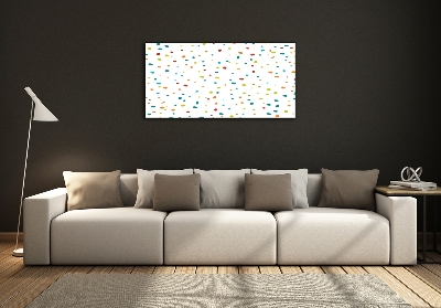 Foto obraz sklo tvrzené farebné bodky