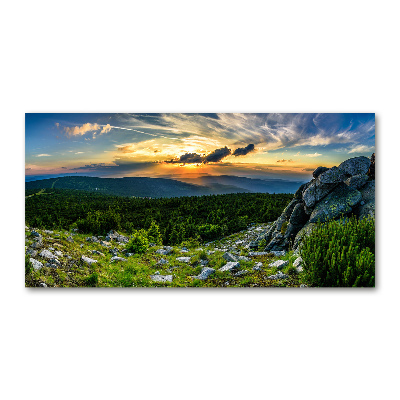 Foto obraz sklenený horizontálny horské panorama