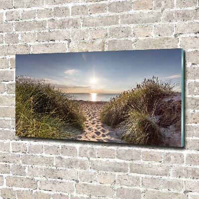 Foto obraz sklenený horizontálny morské duny