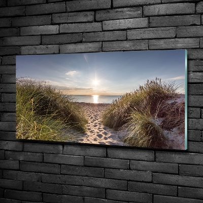Foto obraz sklenený horizontálny morské duny