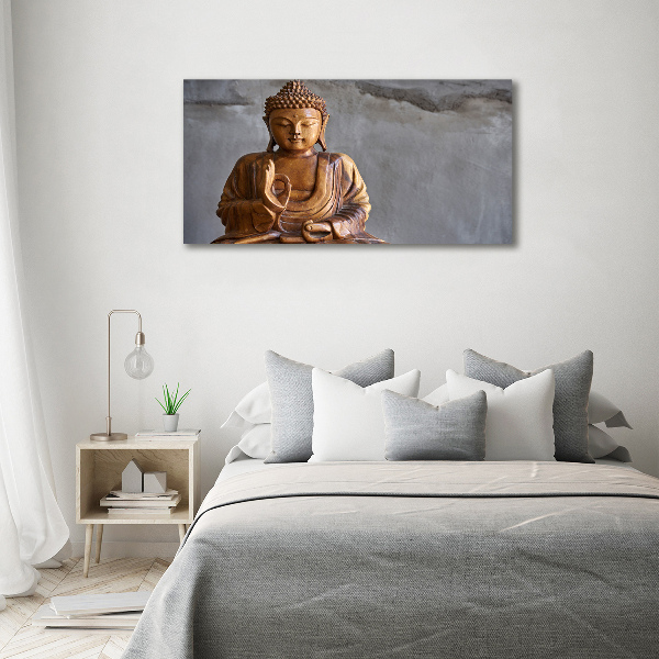 Foto obraz fotografie na skle drevený budha