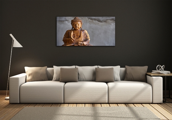 Foto obraz fotografie na skle drevený budha