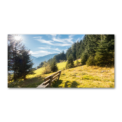 Foto obraz sklo tvrzené Jeseň v horách