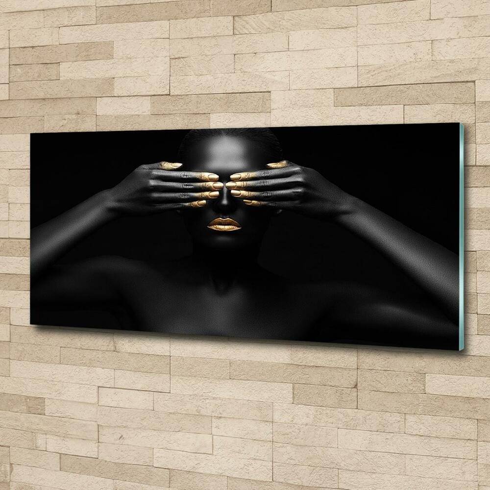 Fotoobraz na skle Žena v čiernom
