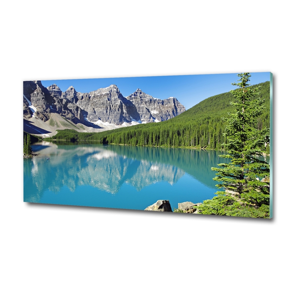 Fotoobraz na skle Jazero v horách