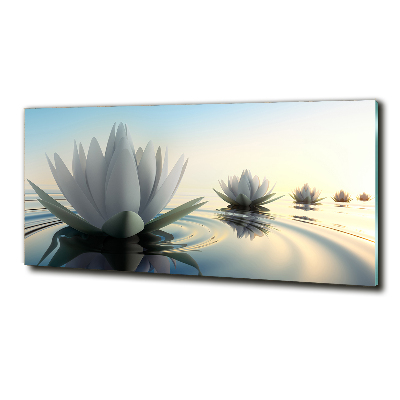 Fotoobraz na skle kvet lotosu