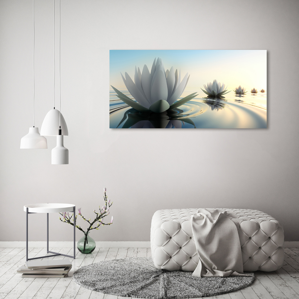 Fotoobraz na skle kvet lotosu