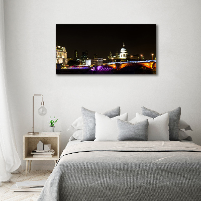 Foto-obraz fotografie na skle most noc