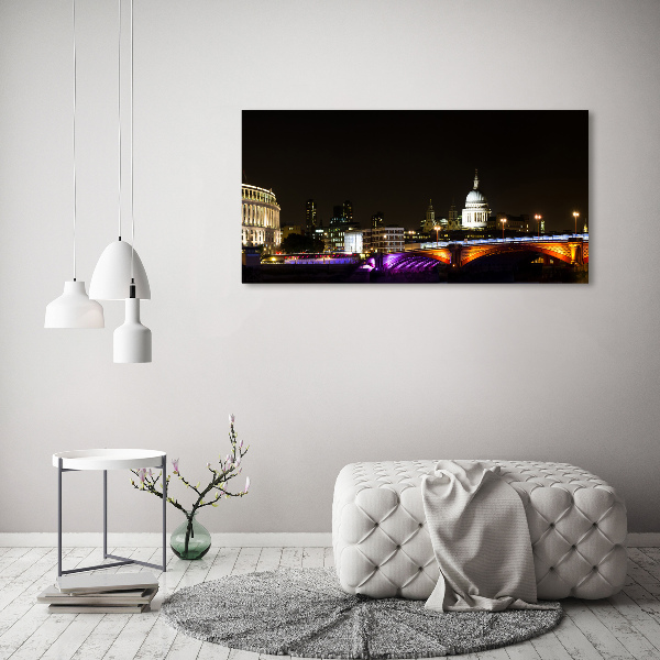 Foto-obraz fotografie na skle most noc
